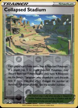 Collapsed Stadium 137/172 Uncommon Brilliant Stars Pokemon Reverse Holo NM - Image 1