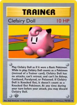 Pokemon TCG Clefairy Doll Base Set 1st Edition (Shadowless Border) - Image 1