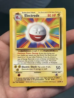 Pokemon TCG Electrode 1999 Base Set 21/102- NM - Image 1