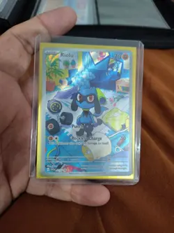 Pokemon TCG Riolu 215/198 Illustration Rare Holo SV01 Scarlet & Violet Base EN - Image 5