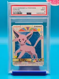 PSA 9 - 2023 MARUMIYA POKEMON STICKERS 33 ESPEON - Image 1