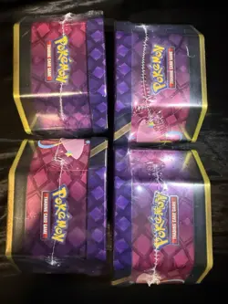 LOT OF 4 POKEMON TCG MEGA MOONLIT TIN MEGA GENGAR EX New Factory Sealed - Image 5