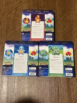 Pokemon TCG: GO Pin Collection Set of 3 Charmander Squirtle Bulbasaur New Sealed - Image 2