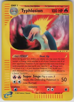 Pokemon TCG Typhlosion (65) Rare Reverse Holo Expedition 065/165 - Image 1
