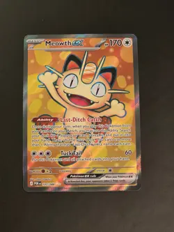 Meowth ex 107/088 Perfect Order Full Art Ultra Rare Pokemon Card 2026 POR NM - Image 3