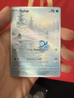 Piplup Snorunt Eiscue Snow Pokemon Card DISPLAY ART CARD - Image 2
