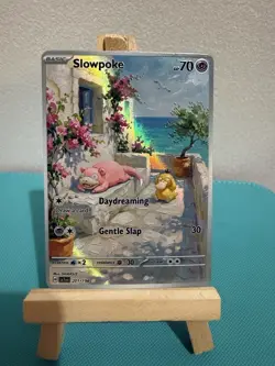 Summer Slowpoke Psyduck Wingull Pokemon Card DISPLAY ART - Image 1