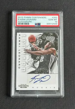 2012-13 Contenders Kawhi Leonard Rc Rookie Auto #263 PSA 10 Clippers - Image 1