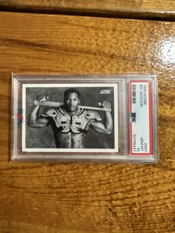 1990 Score #697 Bo Jackson PSA 10 GEM MT B&W Bat Shoulder Pads 84795447 - Image 1