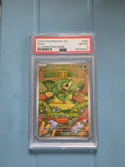 Pokemon TCG Snivy 087/086 Black Bolt PSA 8 - Image 1