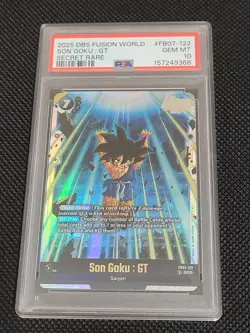 PSA 10, Son Goku : GT FB07-122, Secret Rare, Wish For Shenron, DBS Fusion World - Image 1