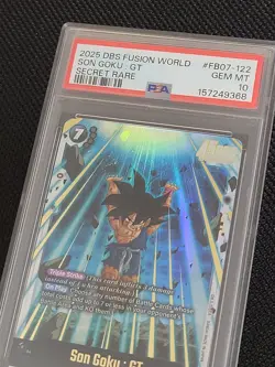 PSA 10, Son Goku : GT FB07-122, Secret Rare, Wish For Shenron, DBS Fusion World - Image 2