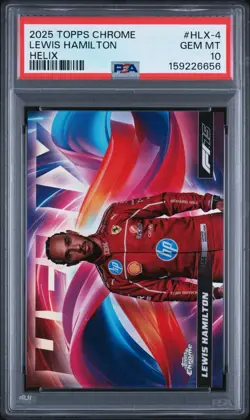 2025 Topps Chrome F1 Lewis Hamilton Helix PSA 10 - Image 1