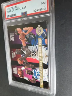 1992 Skybox Shaquille O'Neal Mourning Laettner PSA 7 Head of the Class RC Rare - Image 3