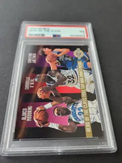 1992 Skybox Shaquille O'Neal Mourning Laettner PSA 7 Head of the Class RC Rare - Image 5