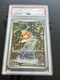 2023 POKEMON PAL EN-PALDEA EVOLVED ILLUSTRATION RARE #203 MAGIKARP PSA 10 - Image 1