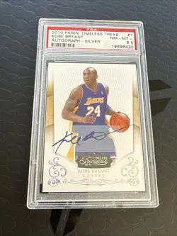 KOBE BRYANT AUTOGRAPH On Card AUTO 2010 Panini Timeless Lakers Card PSA 8.5 - Image 1