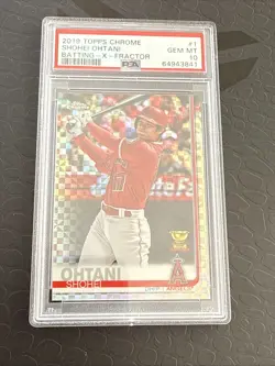 2019 Topps Chrome #1 Shohei Ohtani X-Fractor RC Rookie Cup PSA 10 - Image 1
