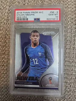 2018 Kylian Mbappe Panini Prizm World Cup New Era #NE-9 PSA 10 - Image 1