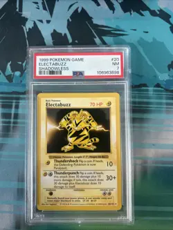 1999 Pokemon Base Set Shadowless Electabuzz PSA 7 - Image 1