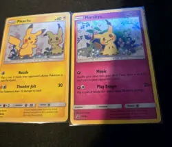 Pokemon TCG Holo Mimikyu SM163 & Pikachu SM162 Holo Promo Sun And Moon SWIRL - Image 4