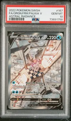 PSA 10 - Pokemon Origin Forme Palkia V 167/189 - Astral Radiance - Gem Mint - Image 1