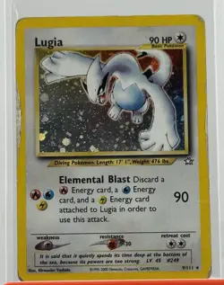 Lugia 9/111 Neo Genesis Holo Pokemon TCG 2000 Damaged/Creased - Image 1