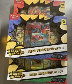 Lot Of 3 Pokemon Ascended Heroes Dollar General ex boxes NEW SEALED - Image 1