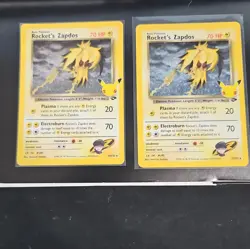 Pokemon TCG Rocket's Zapdos 15/132 Celebrations English Regular 2-Card Lot - Image 1
