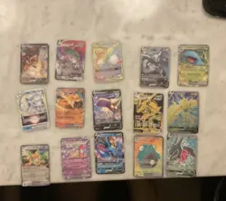 Pokemon TCG Mixed Card Lot 15 Standard Size Collectable Trading Card Game Cards - Image 1