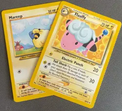 Pokemon TCG Flaaffy 28/64 & Mareep 75/104 Neo Revelation Cards - Image 1