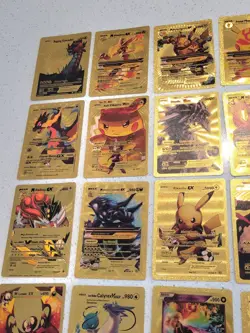 Lot of 55 Gold Foil Pokemon Card Fan Art Cards (All Cards Pictured) Mint Cond - Image 2