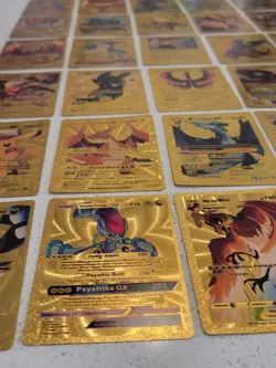 Lot of 55 Gold Foil Pokemon Card Fan Art Cards (All Cards Pictured) Mint Cond - Image 5