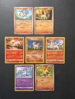 7 Ponyta Pokemon Card Collection WOTC SWSH SV Base Set Unlimited PTCG A3 - Image 1