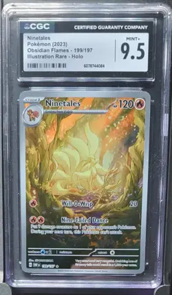 Ninetales 199/197 CGC 9.5 - 2023 Pokemon SV Obsidian Flames IR - Image 1