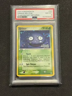2004 Pokemon EX Team Rocket Returns Grimer Reverse Holo PSA 8 New Cert Low Pop - Image 1