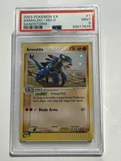 2003 Pokemon EX Sandstorm - Armaldo Holo #1 PSA 9 MINT - Image 1