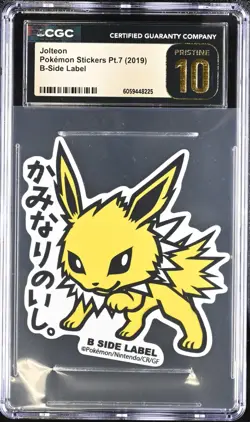 CGC 10 Pristine Jolteon B-Side Label Pokemon Sticker Pt. 7 2019 - Image 1