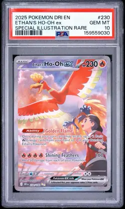 PSA 10 ETHAN'S HO-OH EX #230 POKEMON DESTINED RIVALS SPECIAL ILLUSTRATION RARE - Image 1