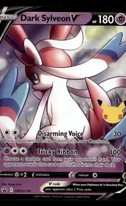 Dark Sylveon V SWSH134 25th Anniversary Sword & Shield Promo Holo Pokemon NM - Image 1