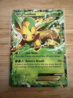 Pokemon TCG Leafeon EX 10/83 XY Generations Full Art Holo Ultra Rare NM- - Image 1