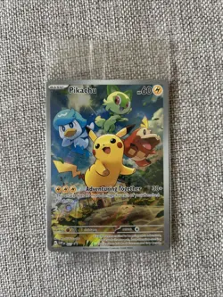 Pikachu Holo Promo Card 027 Sv: Scarlet Violet Sealed NM Condition - Image 1