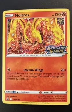 Moltres SWSH185 SWSH: Sword & Shield Promo Cards Holo - Image 1