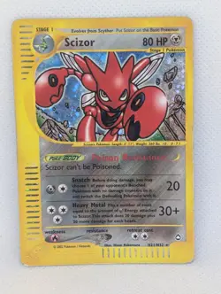 Scizor H21/H32 Aquapolis Holo Ultra Rare Pokemon TCG Nintendo e-reader MP - Image 1