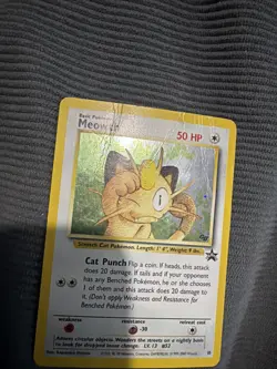 Pokemon TCG Meowth Black Star Promo 10 Holo Rare Card 2000 Game Boy - Image 2