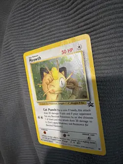 Pokemon TCG Meowth Black Star Promo 10 Holo Rare Card 2000 Game Boy - Image 3