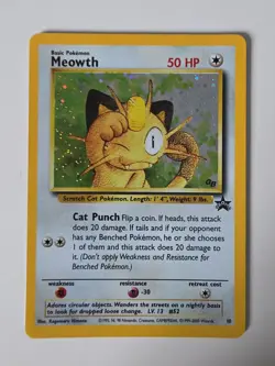 Pokemon TCG Meowth Black Star Promo 10 Holo Rare Card 2000 Game Boy NM - Image 2
