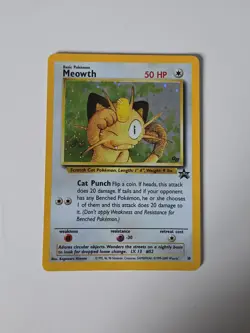 Pokemon TCG Meowth Black Star Promo 10 Holo Rare Card 2000 Game Boy NM - Image 3