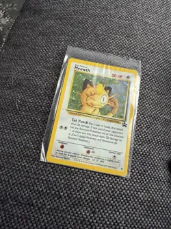 Pokemon TCG Meowth Black Star Promo 10 Holo Rare Card 2000 Game Boy - Image 1