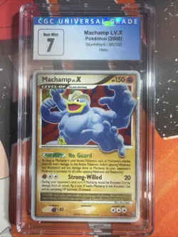Pokemon TCG CGC 7 Machamp LV.X Stormfront 98/100 Holo Rare - Image 1